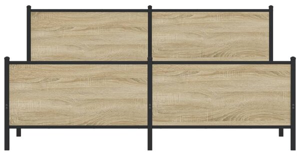 Kovový rám postele bez matrace dub sonoma 180 x 200 cm 3301364