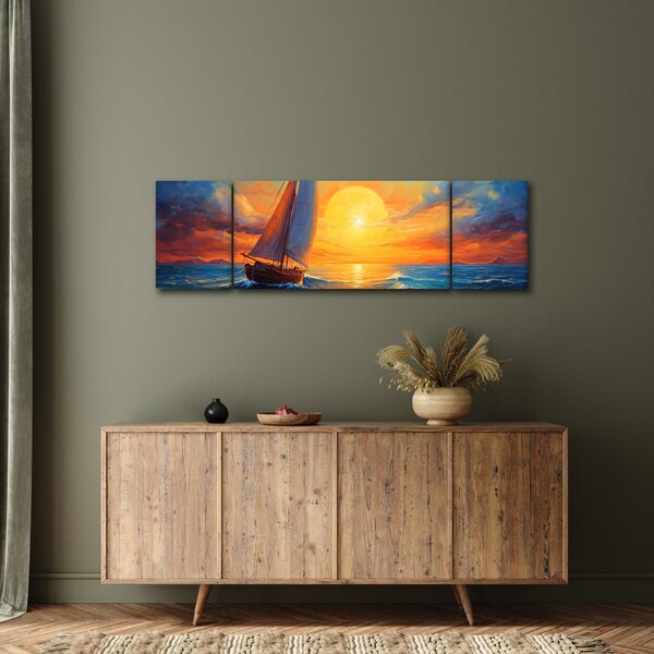 Obraz - Plachetnice (170x50 cm)