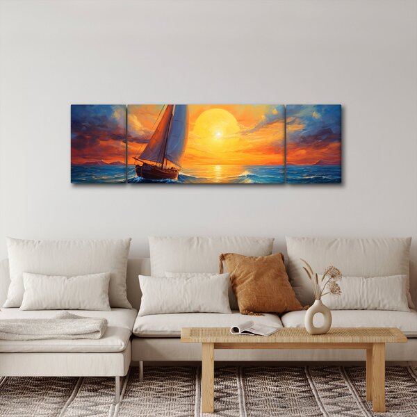 Obraz - Plachetnice (170x50 cm)