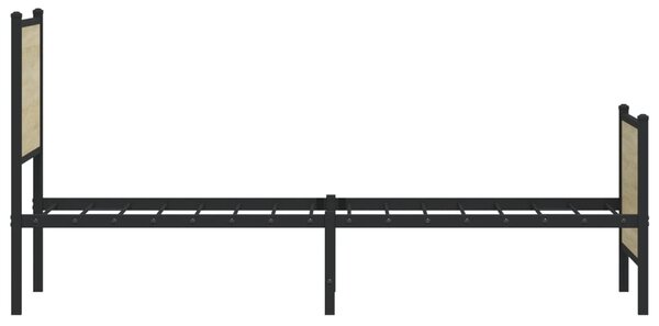 Kovový rám postele bez matrace dub sonoma 140 x 200 cm 3301361