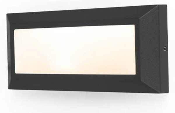 Venkovní nástěnné orientační LED osvětlení HELENA, 11W, teplá bílá, obdelníkové, černé, IP54