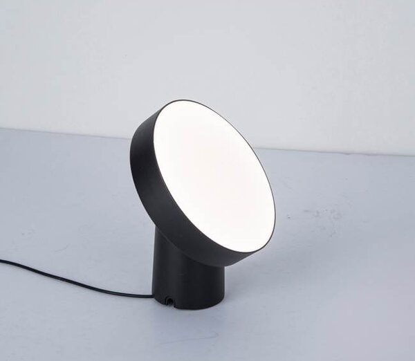 Stolní chytrá LED lampa MOA s bluetooth a RGB funkcí, 9,5W, kulatá, černá