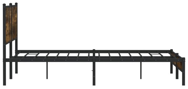 Kovový rám postele bez matrace kouřový dub 180 x 200 cm 3301377