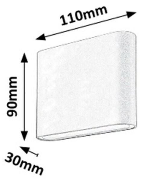 Rabalux venkovní nástěnné svítidlo Nesna LED 2x 3W IP54 7951