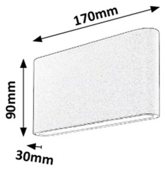 Rabalux venkovní nástěnné svítidlo Nesna LED 2X 6W IP54 7952