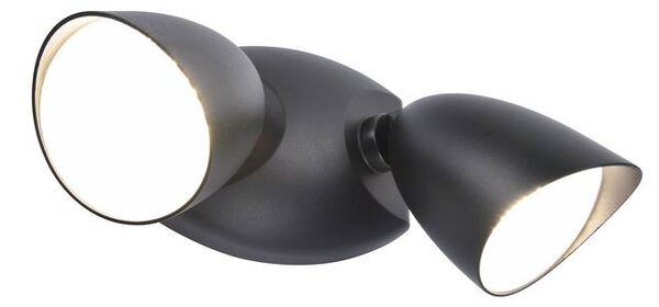 Venkovní nástěnné LED osvětlení SHRIMP, 23,5W, denní bílá, černé, IP54