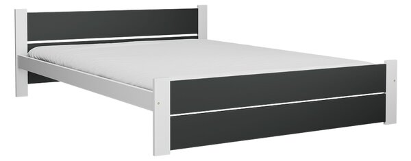 Postel IKAROS DOUBLE 180 x 200 cm, antracit/bílá