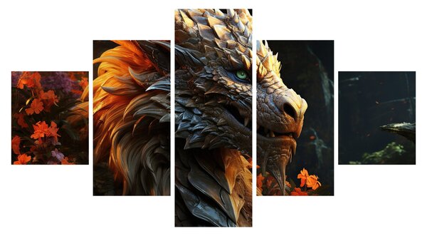 Obraz - Drak (125x70 cm)