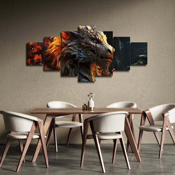 Obraz - Drak (210x100 cm)