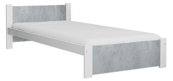 Postel IKAROS 90 x 200 cm, beton/bílá