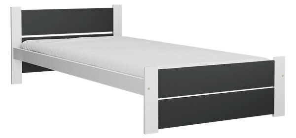 Postel IKAROS DOUBLE 90 x 200 cm, antracit/bílá