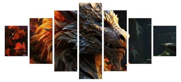 Obraz - Drak (210x100 cm)