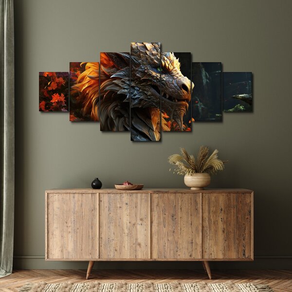 Obraz - Drak (210x100 cm)