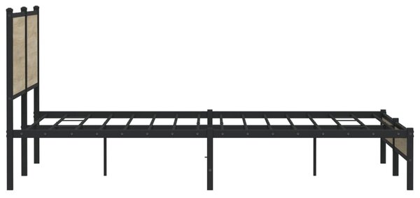 Kovový rám postele bez matrace dub sonoma 180 x 200 cm 3301391