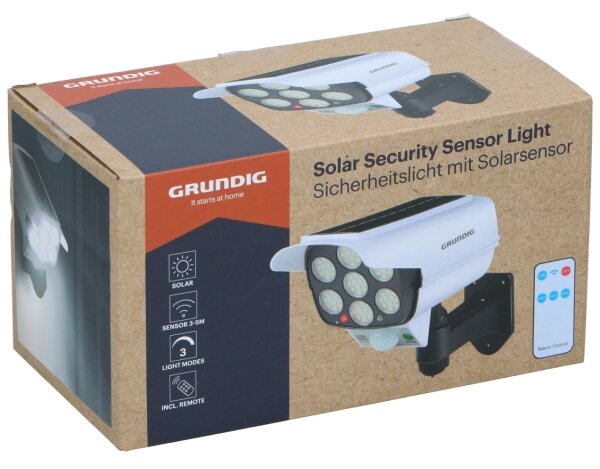 Grundig - LED Solární maketa bezpečnostní kamery se senzorem LED/1,2V + DO