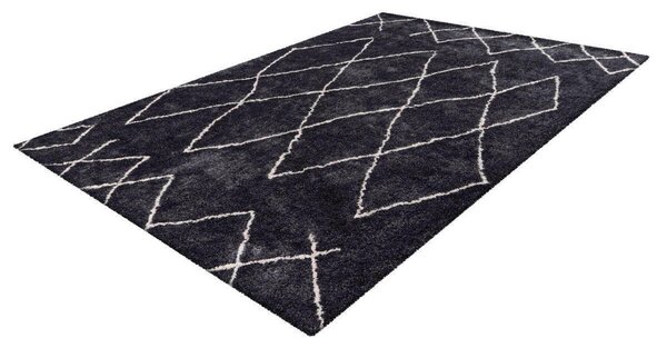 KOBEREC S VYSOKÝM VLASEM, 120/170 cm antracitová - Online Only koberce & rohožky, Online Only