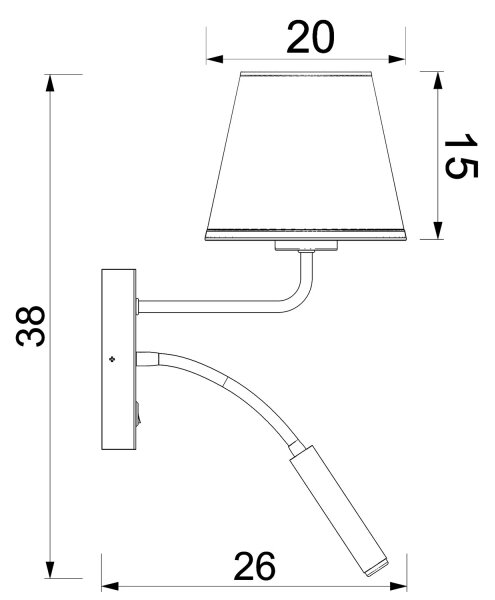 Nástěnná lampa ARDEN 1xE27/15W/230V + 1xG9/8W béžová