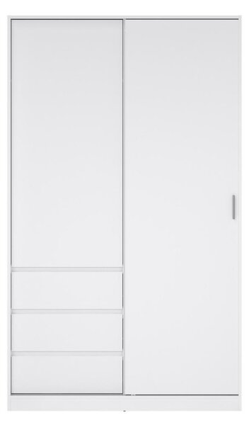 Šatní skříň Simplicity II, bílý lesk