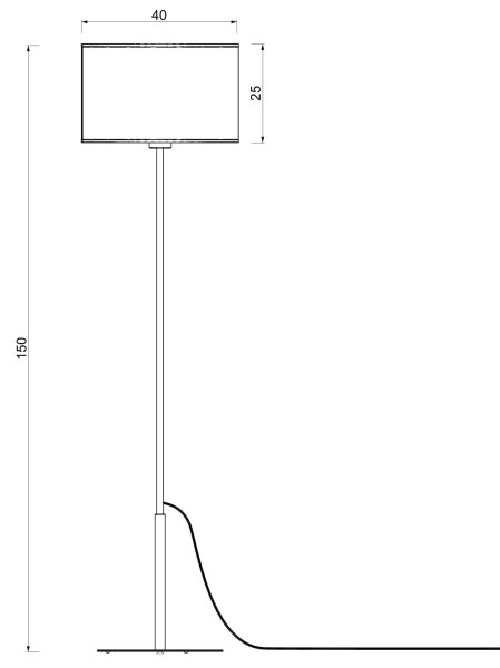 Stojací lampa ARDEN 1xE27/15W/230V béžová