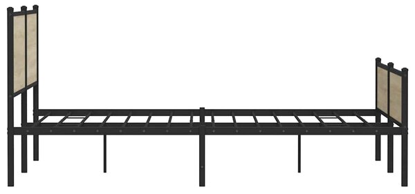 Kovový rám postele bez matrace dub sonoma 160 x 200 cm 3301400