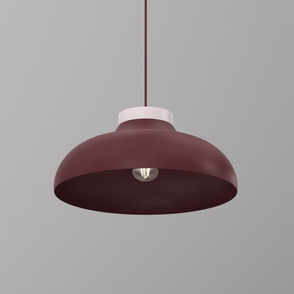 Lustr na lanku BASCA 1xE27/15W/230V burgundy/krémová