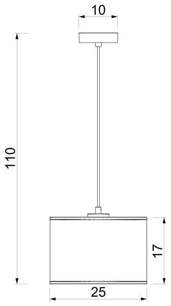 Lustr na lanku ARDEN 1xE27/15W/230V pr. 25 cm béžová