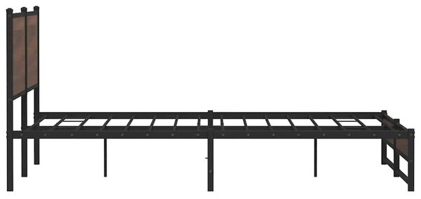 Kovový rám postele bez matrace hnědý dub 180 x 200 cm 3301409
