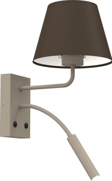 Nástěnná lampa ARDEN 1xE27/15W/230V + 1xG9/8W béžová/hnědá