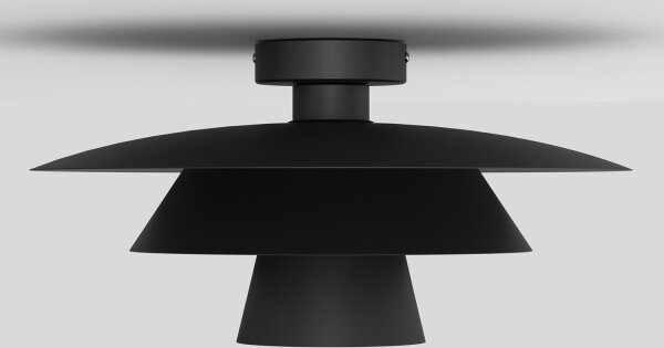 Stropní svítidlo PLATO 1xE27/15W/230V pr. 32 cm černá