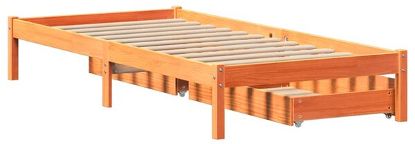 Postel bez matrace voskově hnědá 90 x 200 cm masivní borovice 3301451