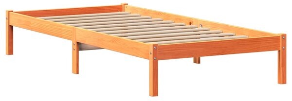 Postel bez matrace voskově hnědá 90 x 200 cm masivní borovice 3301451