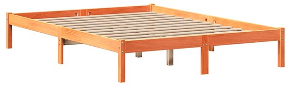 Postel bez matrace voskově hnědá 120 x 200 cm masivní borovice 3301453
