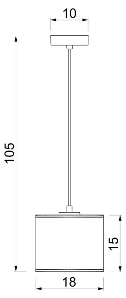 Lustr na lanku ARDEN 1xE27/15W/230V pr. 18 cm béžová