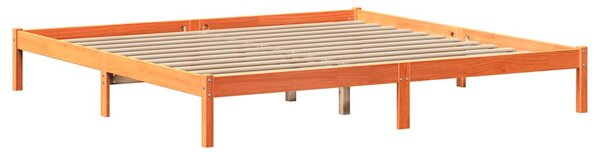 Postel bez matrace voskově hnědá 200 x 200 cm masivní borovice 3301458