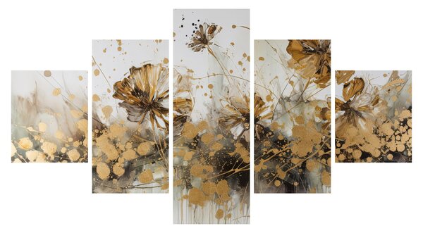 Obraz - Abstraktní květinová malba (125x70 cm)