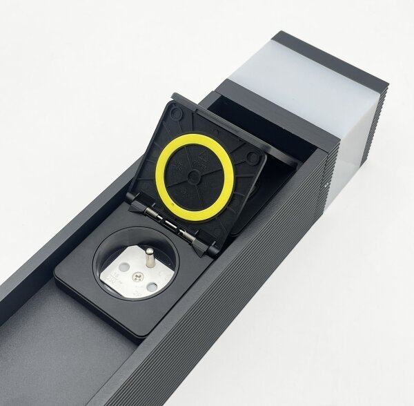 Venkovní lampa se 2 zásuvkami VESPER 1xG9/5W/230V IP44 30 cm černá