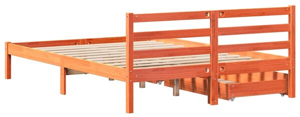 Postel bez matrace voskově hnědá 150 x 200 cm masivní borovice 3301559