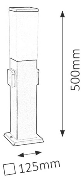 Rabalux venkovní sloupkové svítidlo Bonn E27 1x MAX 60W matná černá IP44 8339