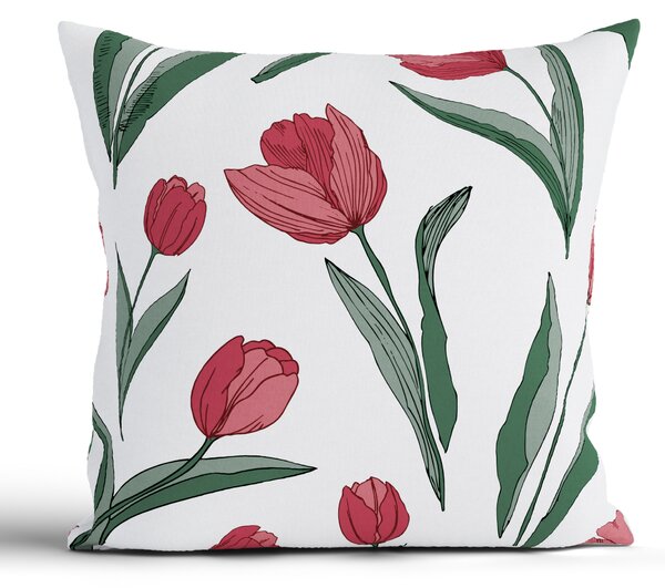 MK Lůžkoviny Bavlněný povlak na polštář Renforcé 40 x 40 cm - Tulipány