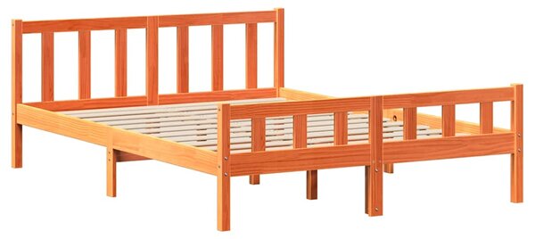 Postel bez matrace voskově hnědá 150 x 200 cm masivní borovice 3301591