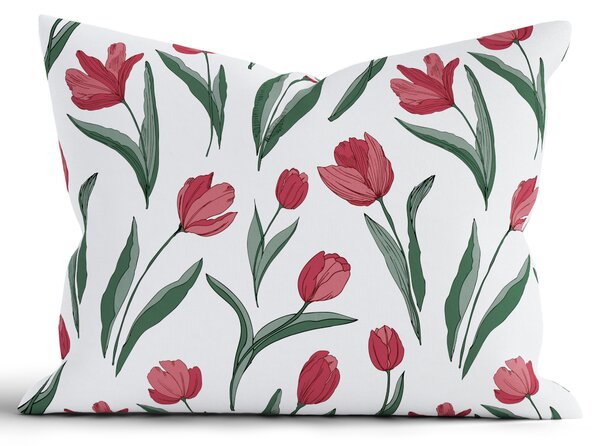 MK Lůžkoviny Bavlněný povlak na polštář Renforcé 70 x 90 cm - Tulipány