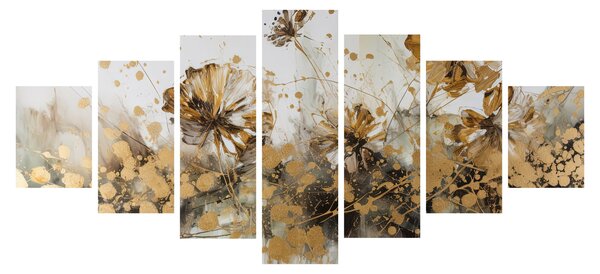 Obraz - Abstraktní květinová malba (210x100 cm)