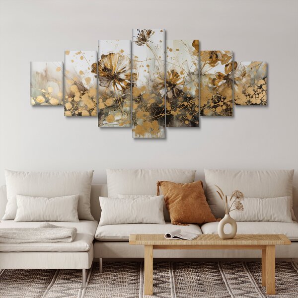 Obraz - Abstraktní květinová malba (210x100 cm)