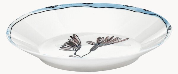 Sada hlubokých talířů z kostního porcelánu Midnight Flowers, 2 díly