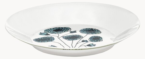Sada hlubokých talířů z kostního porcelánu Midnight Flowers, 2 díly