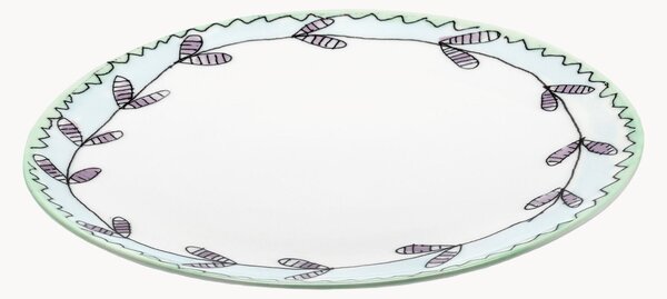 Sada snídaňových talířů z kostního porcelánu Midnight Flowers, 2 díly