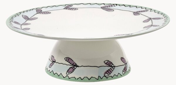 Stojan na dort z kostního porcelánu Midnight Flowers