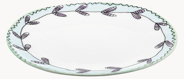 Sada dezertních talířů z kostního porcelánu Midnight Flowers, 2 díly