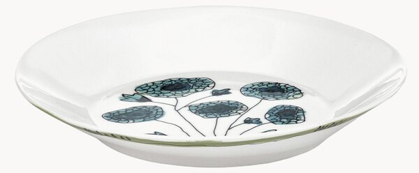 Sada hlubokých talířů z kostního porcelánu Midnight Flowers, 2 díly