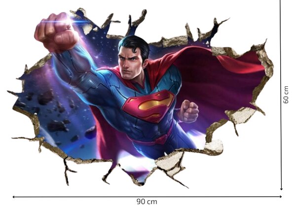 Samolepka na zeď "Superman" 60x90 cm